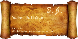 Dudás Juliánusz névjegykártya